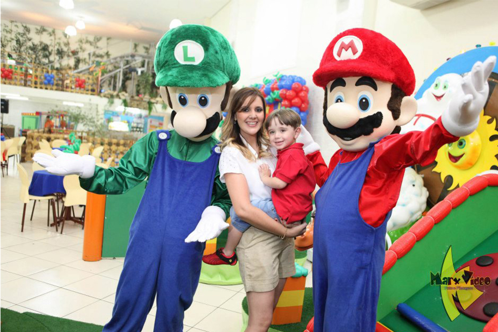 Mario Bros fantasia para festas e eventos